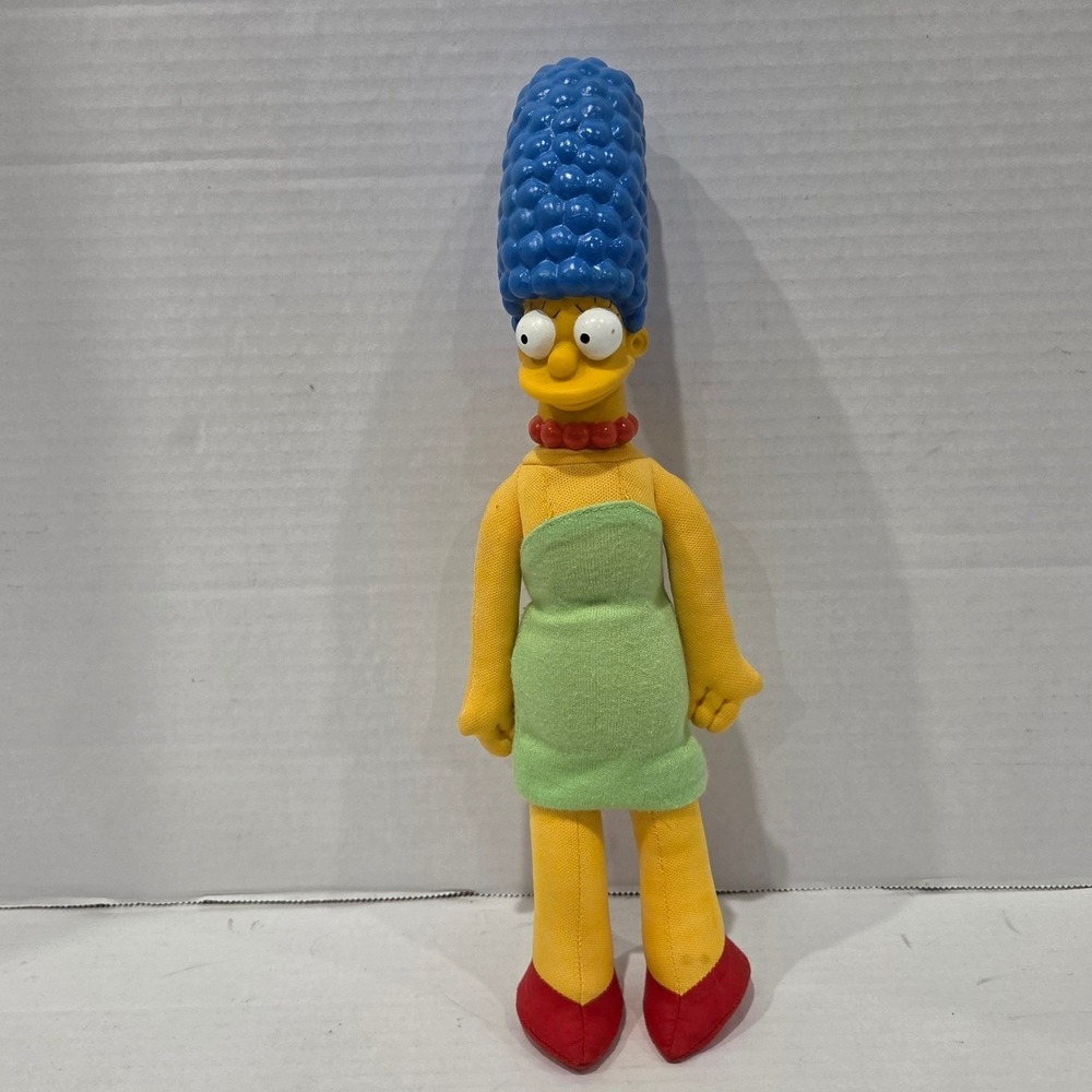 Vintage The Simpsons Marge Simpson Plush Doll Plastic Head Figure
